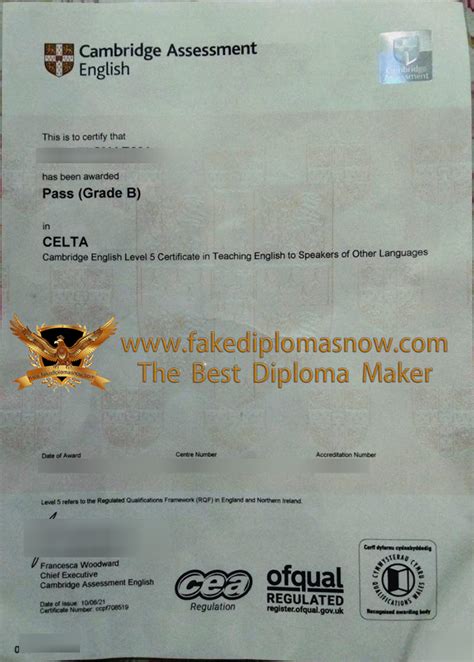 Purchase A Fake Cambridge CELTA Certificate