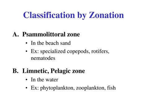 Lake Biota Classification by trophic level Classification by zonation - ppt download