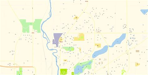 Kalamazoo County MC PDF Vector Map detailed City Plan editable layered