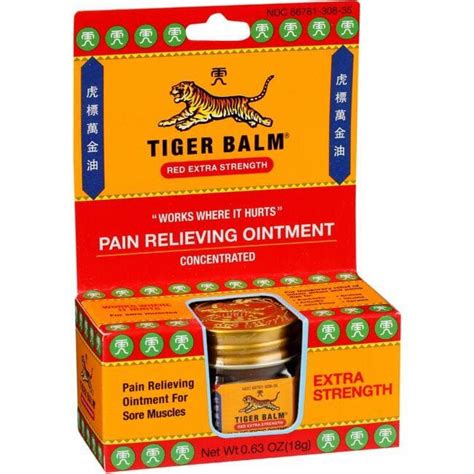 Tiger Balm Pain Relieving Ointment - Red Extra Strength 0.63 oz ...