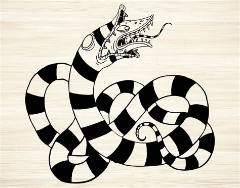 Beetlejuice Snake Cut File SVG DXF PNG Eps Pdf Clipart Vector - Etsy Canada