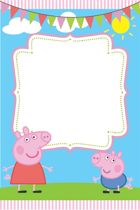 Convite Peppa Pig ! Prontos para editar e imprimir! | Peppa pig invitations, Peppa pig birthday ...