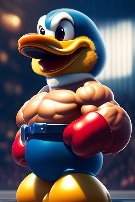 Lexica - Donald duck is a bodybuilder