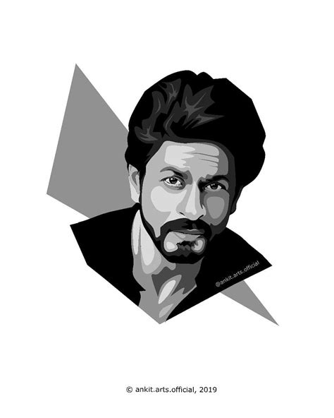 SHAH RUKH KHAN Vector art by @ankit.arts.official | Celebrity art ...