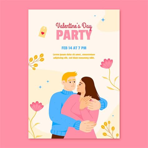 Free Vector | Valentine's day invitation template