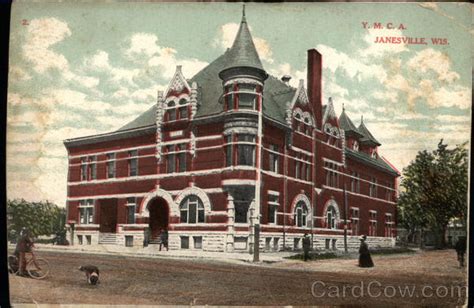 Street View of YMCA Janesville, WI Postcard