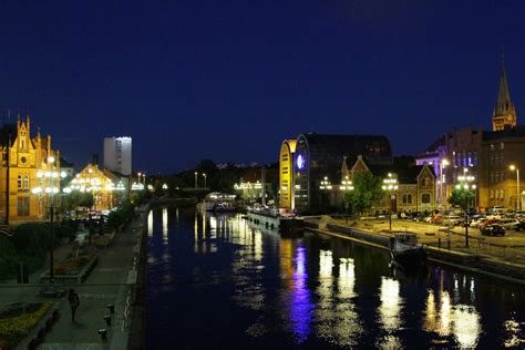 Bydgoszcz At Night Free Stock Photo - Public Domain Pictures