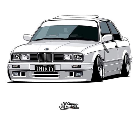 e30 draw | Bmw e30, Car drawings, Bmw