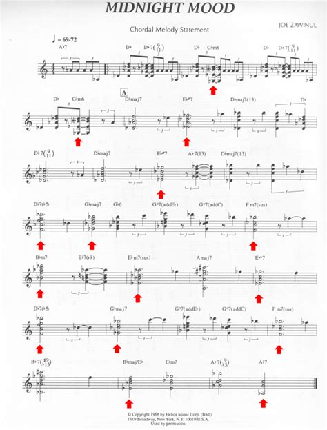 Wes Montgomery "Midnight Mood" Chord Melody Statement and Analysis by ...