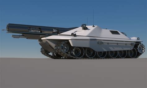 Sci-Fi Future Tank Concept 3D model | CGTrader