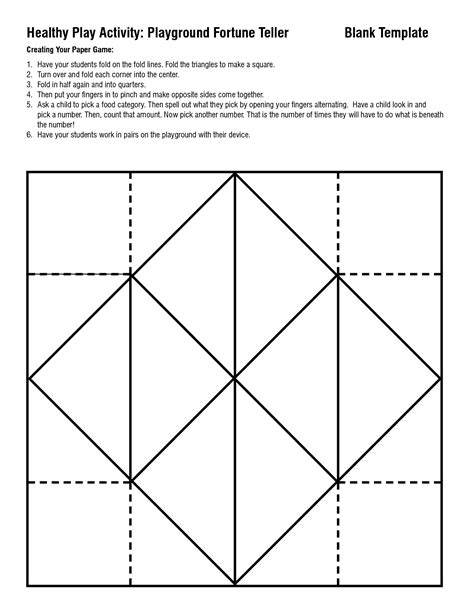 Printable Fortune Teller Template On The Final Letter, Leave The ...