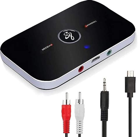 TFUFR Bluetooth-adapter 5.0, Bluetooth-mottagarsändare 2-i-1 ljudadapter med Aux 3,5 mm RCA, HD ...