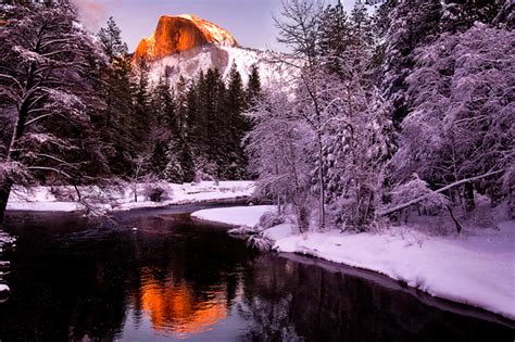 Half Dome Winter Sunset | Yosemite Valley | Fred Mertz Photography