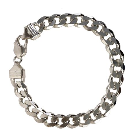 925 Silver Curb Chain Bracelet for Men | Buy Online