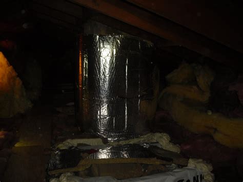 Spray Foam Insulation - Menasha, WI Air Seal & Insulation Work - Chimney Wrapped in Rockwool