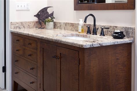 Shaker Style Bathroom Vanities of high-quality in Tiger Maple & Cherry