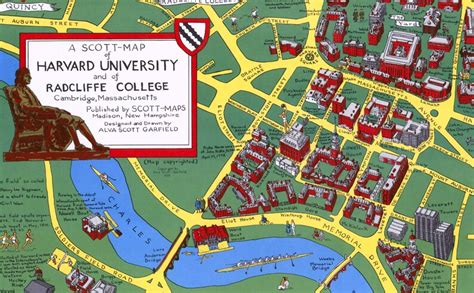 HARVARD University Map CAMBRIDGE Vintage Wall Art Campus - Etsy