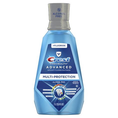 Crest Pro Health Advanced Mouthwash, Alcohol Free, Mint, 33.8 fl oz ...