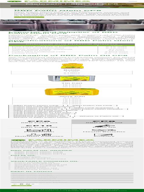 RBD Palm Olein CP8 Specifications Malaysia RBD Palm Oil CP8 Supplier | PDF