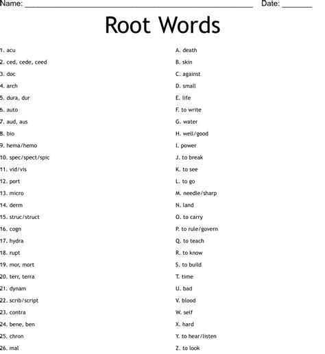 Root Words Worksheet / Second Grade Prefixes Worksheets : Discover what ...