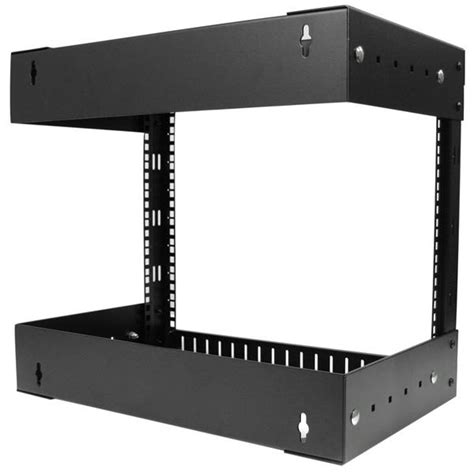 Open Frame Wall Mount Server/Equipment Rack - 8U - Adjustable Depth ...