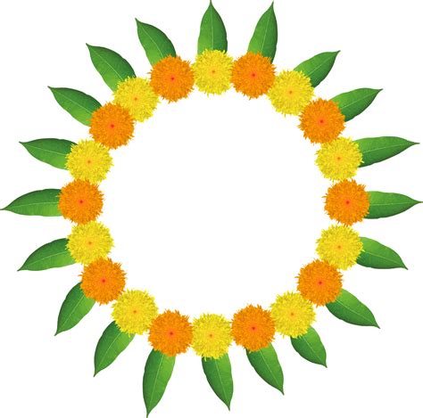 Beautiful yellow and red flower rangoli for indian festival decration diwali 19773115 PNG