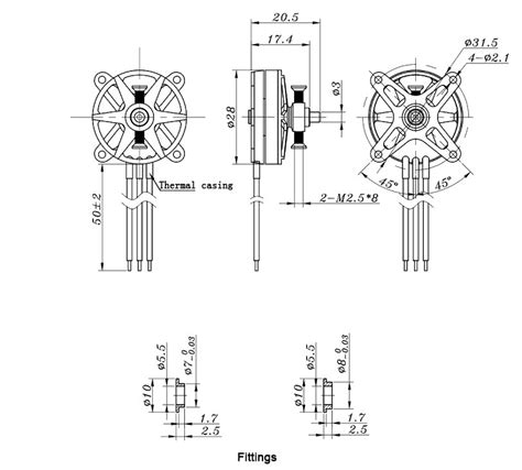 1500KV Brushless Motor for Fixed Wing Drone | Brushless.com