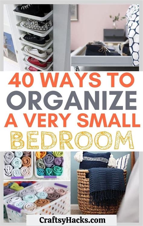 40 Ways to Organize a Small Bedroom | Small bedroom organization, Organization bedroom, Small ...