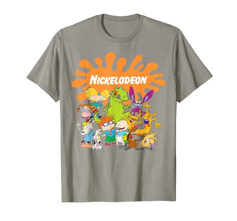 Nickelodeon Logo Characters Group Shot Graphic T-Shirt-ANZ – Anztshirt