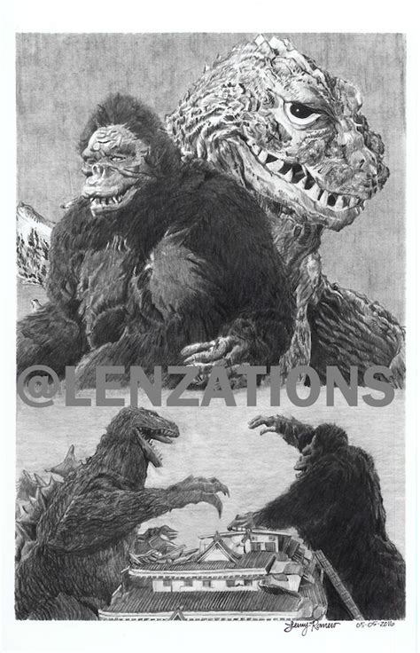 King Kong Vs Godzilla 1962 / Godzilla emerges from an iceberg and makes ...