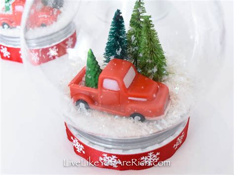 Dollar Tree Christmas Snow Globes - Live Like You Are Rich