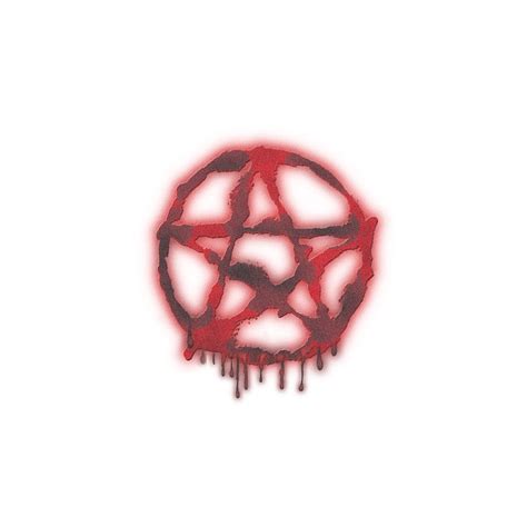 Blood Pentagram Tattoo Blood Pentagram Temporary Tattoo / - Etsy