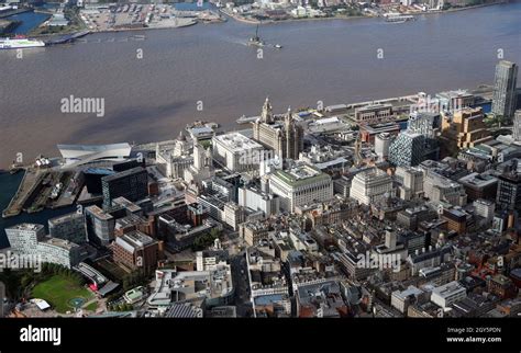 aerial view of Liverpool city centre Stock Photo - Alamy