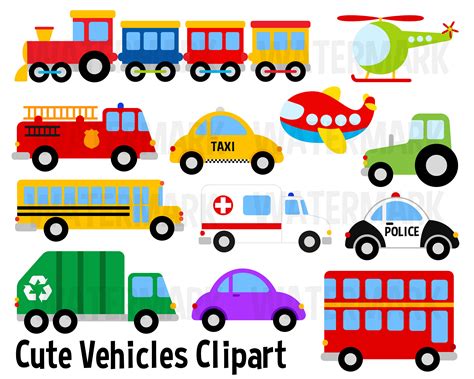 Transportation Clipart Community Vehicles Cars Clip Art | Etsy