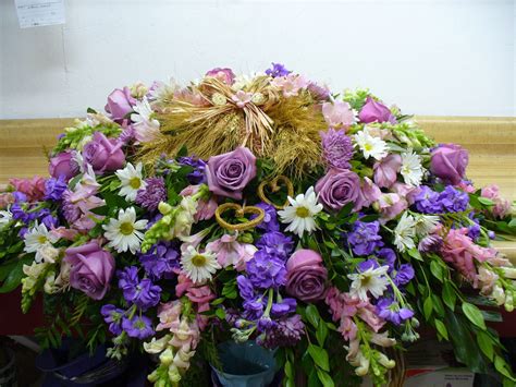 Wheat Weaving tribute casket spray in Wamego, KS | The Flower Mill | Funeral flower arrangements ...