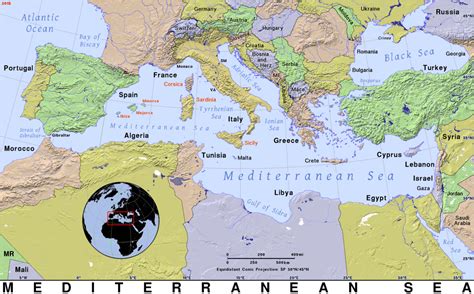 Mediterranean Sea · Public domain maps by PAT, the free, open source, portable atlas