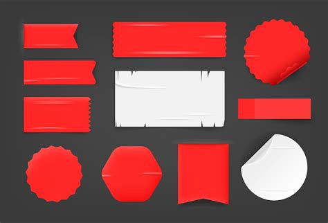 Different paper tags ang stickers vector mockups 2715249 Vector Art at ...