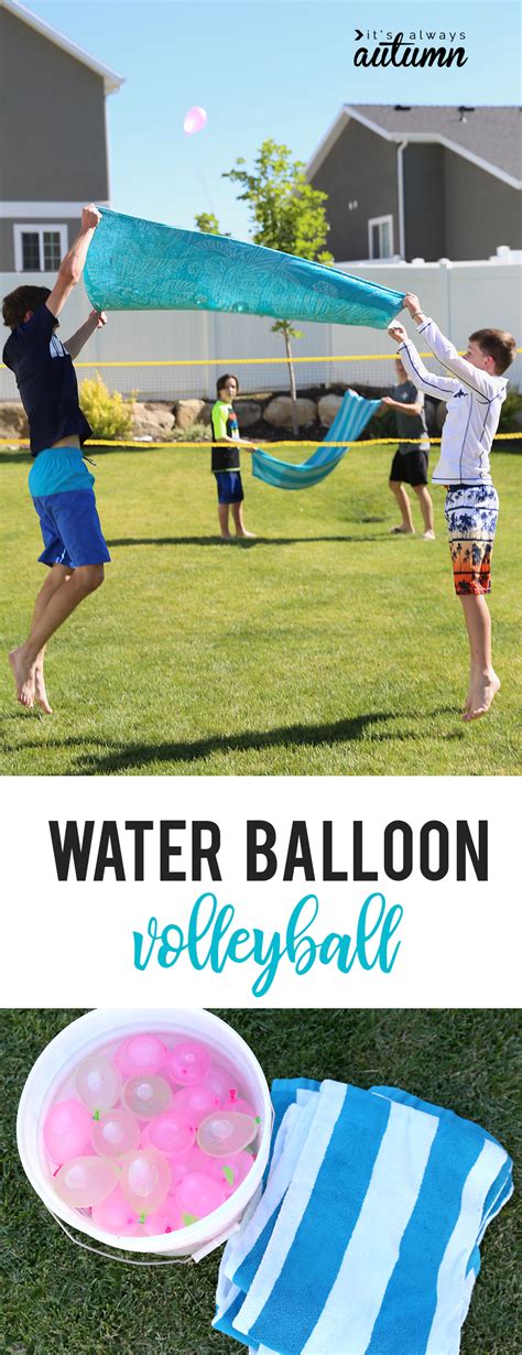 Water balloon volleyball: hilarious summer water game! - It's Always Autumn