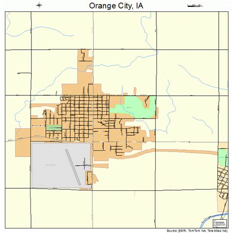 Orange City Iowa Street Map 1959475