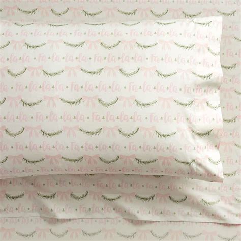 Bows Fa La La Organic Sheet Set | Pottery Barn Teen