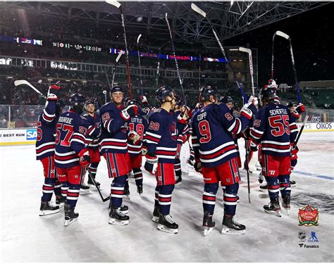 Winnipeg Jets Unsigned 2019 NHL Heritage Classic Team Celebration Photo ...