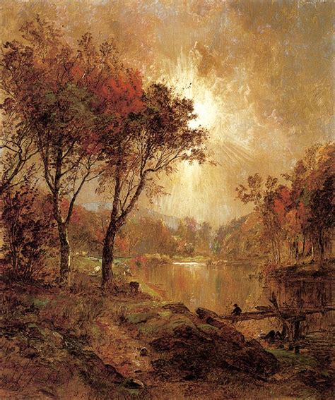 Autumn Landscape On The Hudson River 1876 Painting | Jasper Francis Cropsey Oil Paintings