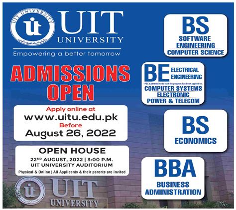 UIT University Bachelor Admission 2022 Result.pk