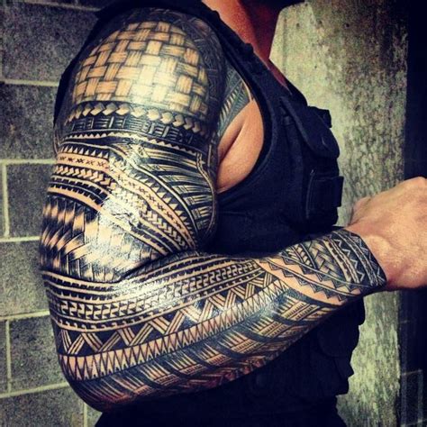 Roman Reigns 17 hour samoan tribal tattoo. | Tribal sleeve tattoos ...