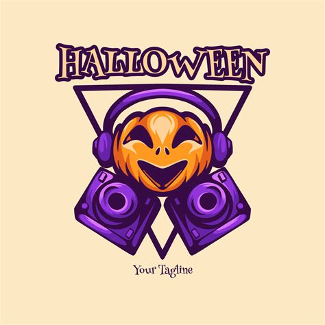 Halloween Music Party Character logo 8985897 Vector Art at Vecteezy