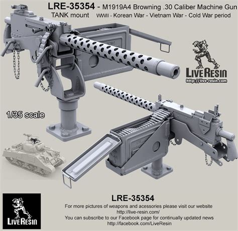 M1919A4 Browning .30 Caliber Machine Gun with TANK mount WWII - Korean War - Vietnam War - Cold ...