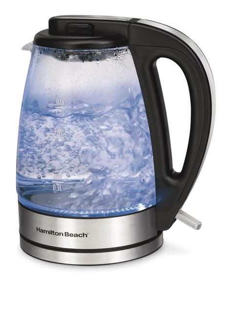 Hamilton Beach Cordless Electric Kettle w/ Auto Shut Off & Blue Light ...