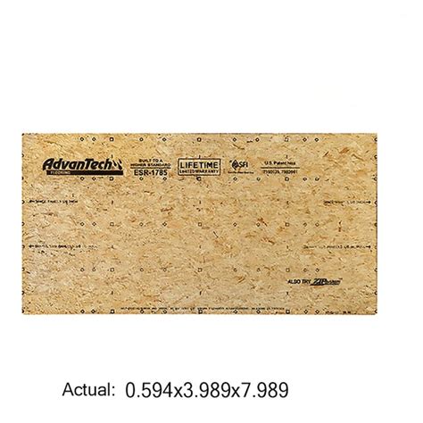 AdvanTech 23/32-in x 4-ft x 8-ft Tongue and Groove OSB Subfloor in the ...