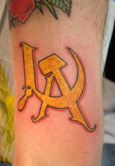 Los Angeles communist Tattoo Backpiece Tattoo, La Tattoo, Los Angeles ...
