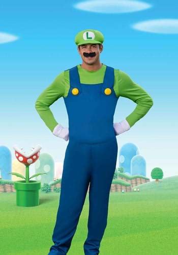 Men's Super Mario Brothers Luigi Deluxe Costume - $59.99